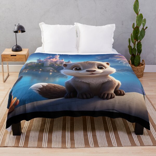 Item preview, Pixar style cheerful sea otter designed and sold by pixelartestudio.