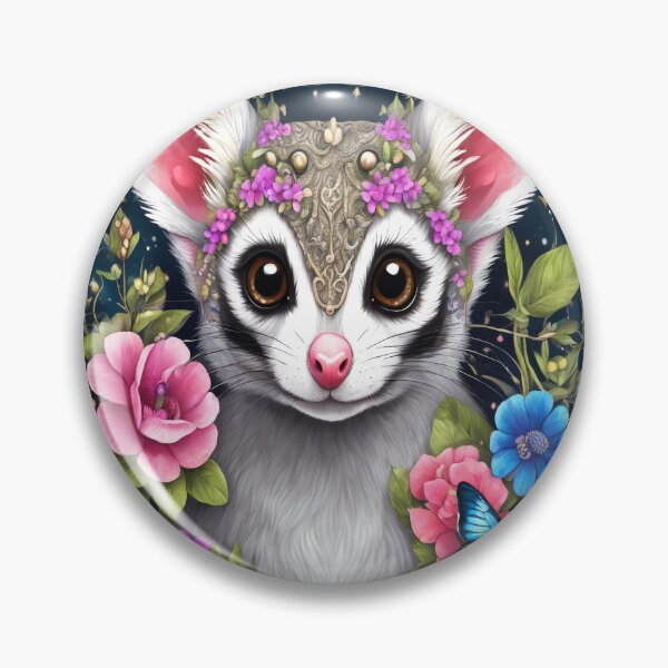 Item preview,  Sugar Glider In Fantasy Style Art Surrounded By Flowers and Butterflies designed and sold by BirdsnStuff.