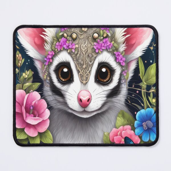 Item preview,  Sugar Glider In Fantasy Style Art Surrounded By Flowers and Butterflies designed and sold by BirdsnStuff.