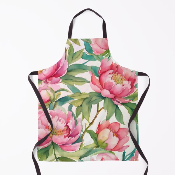 Item preview, Watercolor peonies on white background designed and sold by SophieClimaArt.