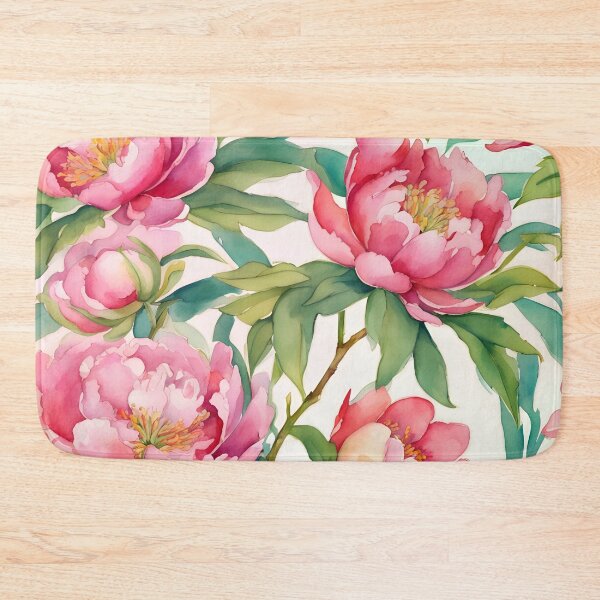 Item preview, Watercolor peonies on white background  designed and sold by SophieClimaArt.