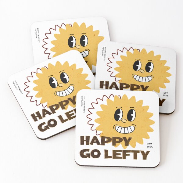 Artikelvorschau, Happy Go Lefty Retro-Druck entworfen und verkauft von lefthandedelite.