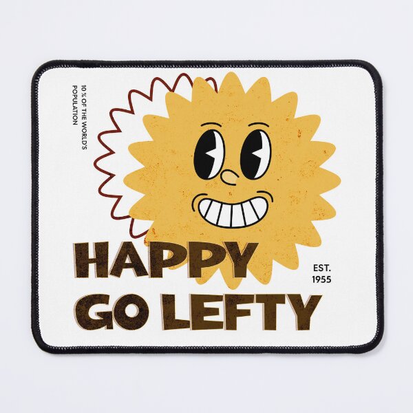 Item preview, Happy Go Lefty Retro Print designed and sold by lefthandedelite.
