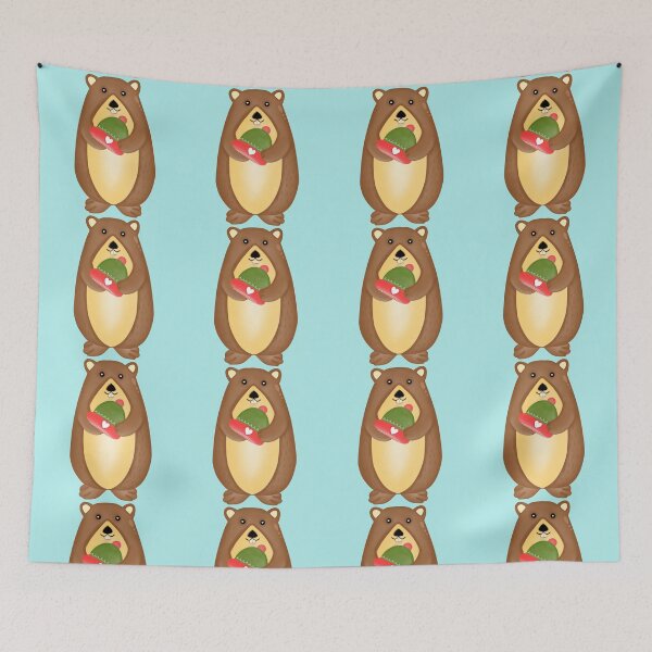 Item preview, Cute groundhog carries christmas hat. designed and sold by Onanong2531.
