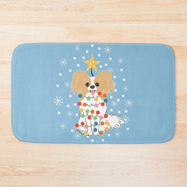 Item preview, Lemon White Papillon Dog Christmas Tree designed and sold by Lulupainting.