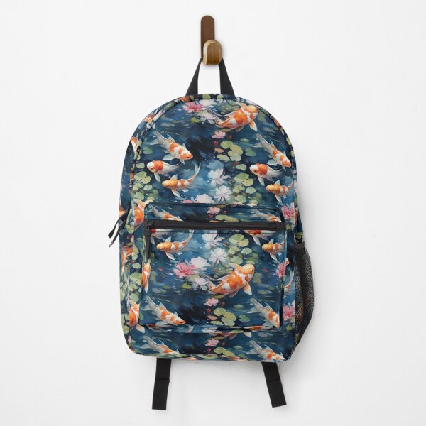Item preview, Monet-Inspired Koi Pond Dance: Swirling Oranges, Blues & Watercolor Reflections designed and sold by polonuim210.