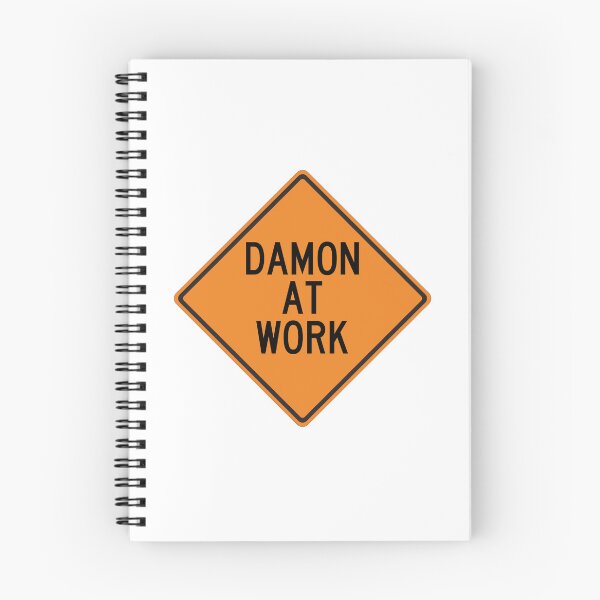 Artikelvorschau, Damon at Work Lustiges personalisiertes Warnschild entworfen und verkauft von Wurmbone.