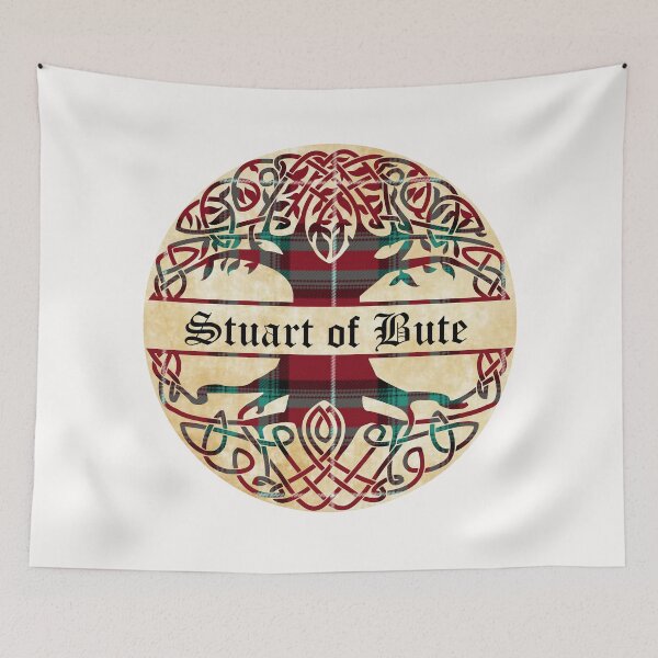 Item preview, Stuart of Bute Tree of Life Clan Scottish Surname tartan designed and sold by BagTown Clans.