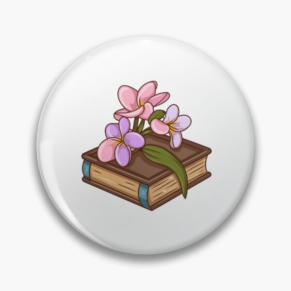 Item preview, Flowers Growing From Book | Light pink with light purple Plumeria flowers designed and sold by CircinusStore.