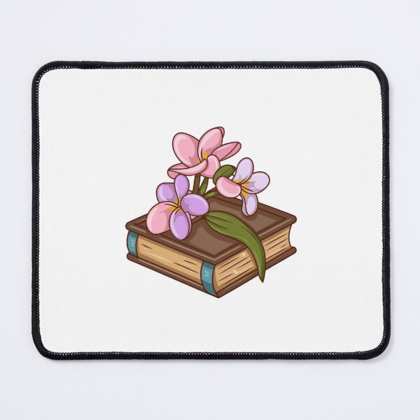 Item preview, Flowers Growing From Book | Light pink with light purple Plumeria flowers designed and sold by CircinusStore.