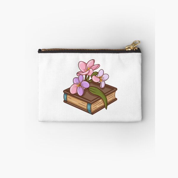 Item preview, Flowers Growing From Book | Light pink with light purple Plumeria flowers designed and sold by CircinusStore.