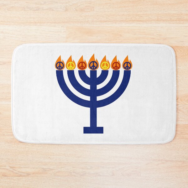 Item preview, Menorah with peace signs designed and sold by Rachel the Artist .