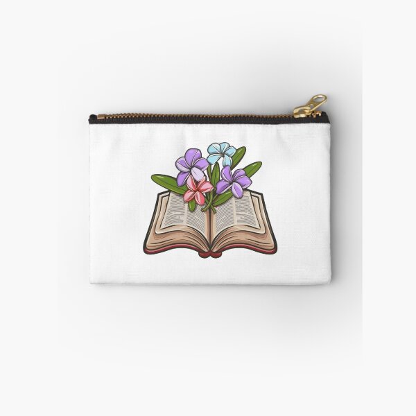 Item preview, Flowers Growing From Book | Purple, blue and pink Plumeria flowers designed and sold by CircinusStore.