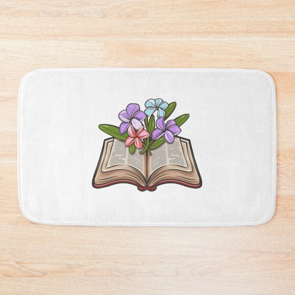 Item preview, Flowers Growing From Book | Purple, blue and pink Plumeria flowers designed and sold by CircinusStore.