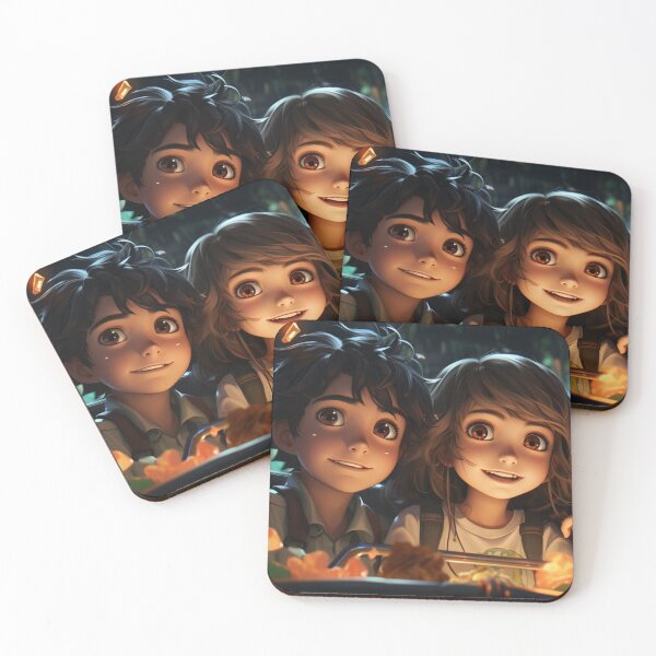 Item preview, A boy and a girl in a magical car in the jungle designed and sold by Cris888.
