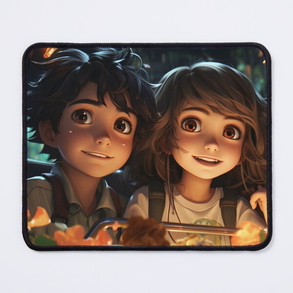 Item preview, A boy and a girl in a magical car in the jungle designed and sold by Cris888.
