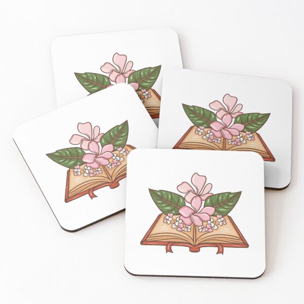 Item preview, Flowers Growing From Book | Two light pink Plumeria flowers designed and sold by CircinusStore.