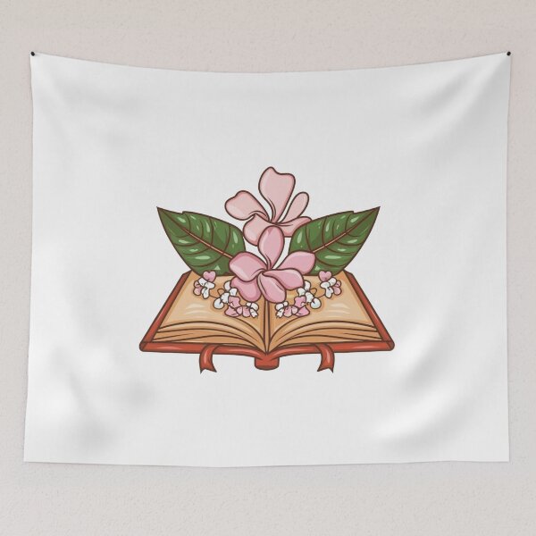 Item preview, Flowers Growing From Book | Two light pink Plumeria flowers designed and sold by CircinusStore.