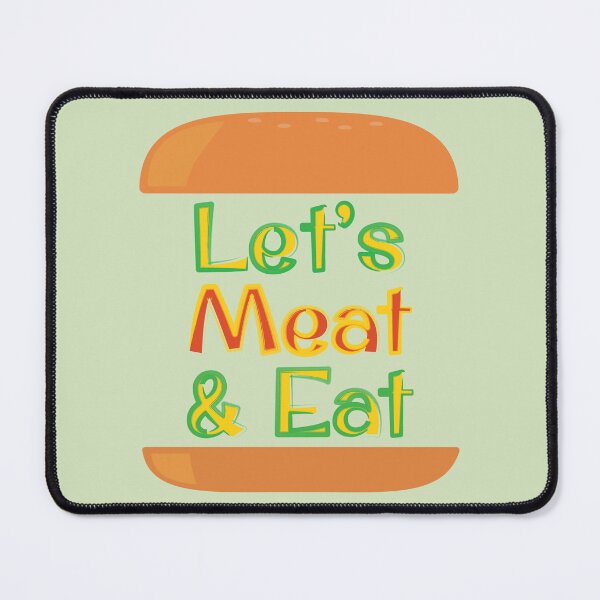 Item preview, Hamburger Funny Burger Puns Let's Meat And Eat designed and sold by ArtFisher.