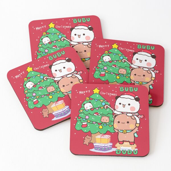 Item preview, Bubu Dudu Xmas: Adorable Eco-Friendly Panda Couple - Perfect Merry Christmas Gifts! designed and sold by FEBRICAST.