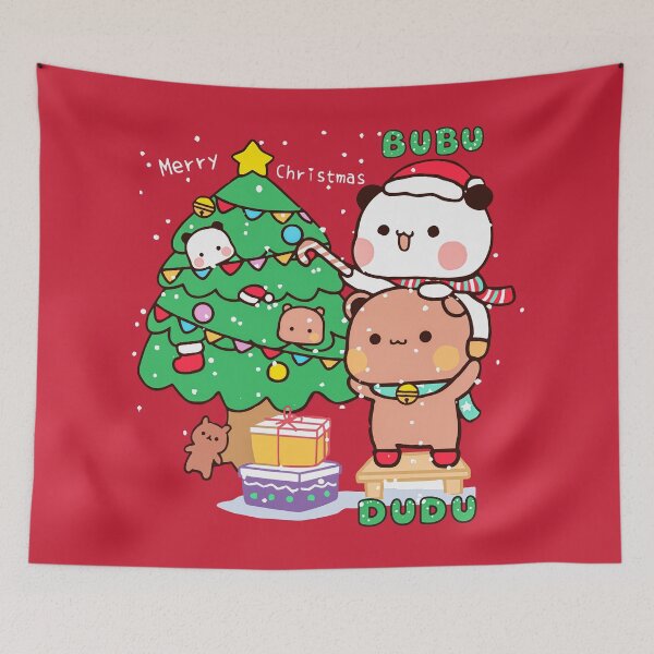 Item preview, Bubu Dudu Xmas: Adorable Eco-Friendly Panda Couple - Perfect Merry Christmas Gifts! designed and sold by FEBRICAST.