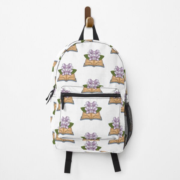 Item preview, Flowers Growing From Book | Four light purple with white Plumeria flowers designed and sold by CircinusStore.