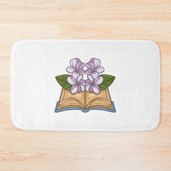 Item preview, Flowers Growing From Book | Four light purple with white Plumeria flowers designed and sold by CircinusStore.
