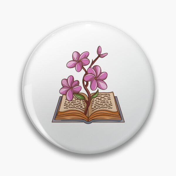 Item preview, Flowers Growing From Book | Light Purple Plumeria flowers designed and sold by CircinusStore.