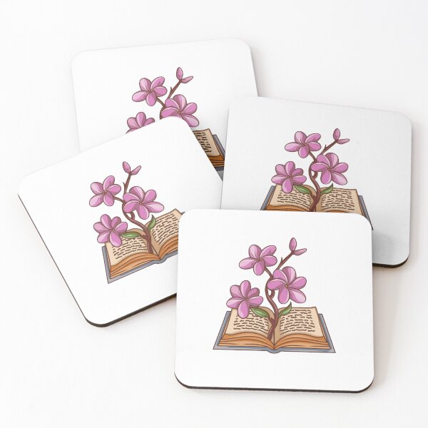 Item preview, Flowers Growing From Book | Light Purple Plumeria flowers designed and sold by CircinusStore.