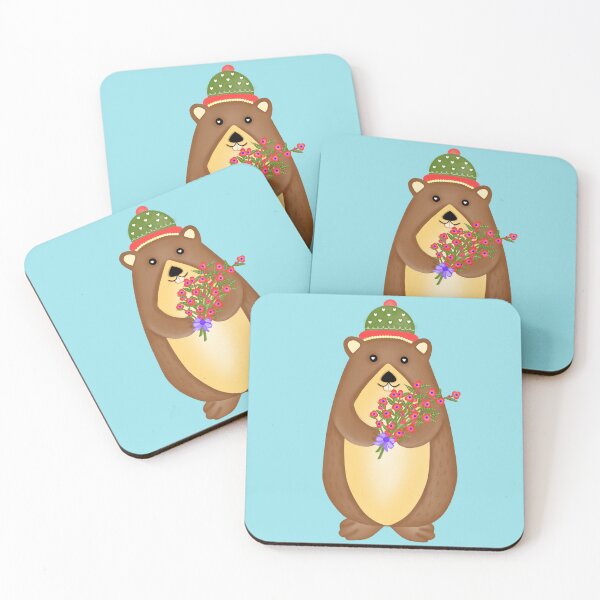 Item preview, Cute groundhog with beautiful flowers.  designed and sold by Onanong2531.