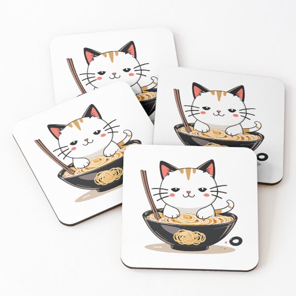 Item preview, kawaii ramen cat designed and sold by MindFrank.