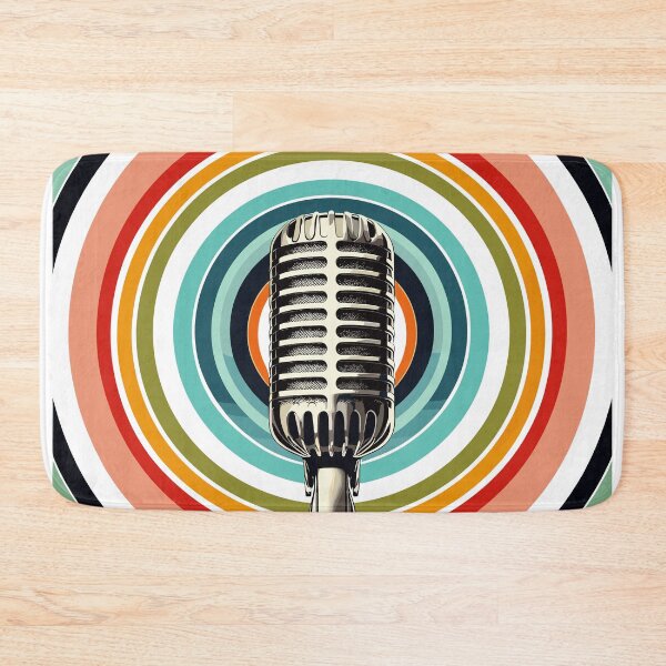 Item preview, Retro Broadcasting Relic: Mid-Century Mic Illustration Print designed and sold by HeavyHits.