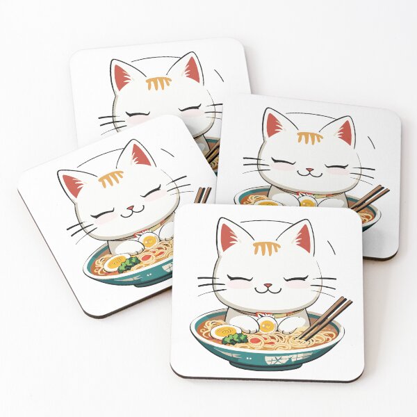 Item preview, kawaii vintage style japenese ramen cat designed and sold by MindFrank.