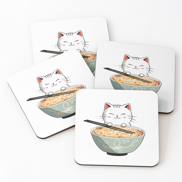 Item preview, kawaii ramen cat designed and sold by MindFrank.
