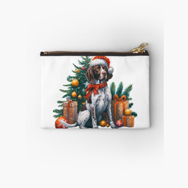 Item preview, German Shorthaired Pointer Christmas Scene - Braque Francais Christmas Painting - GSP designed and sold by Star-Fragment.