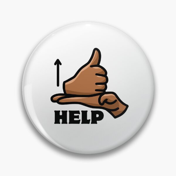 Item preview, help sign (ASL) designed and sold by Awiseowl.