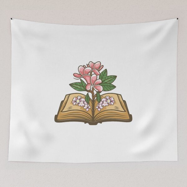 Item preview, Flowers Growing From Book | Light Pink Plumeria Flowers designed and sold by CircinusStore.