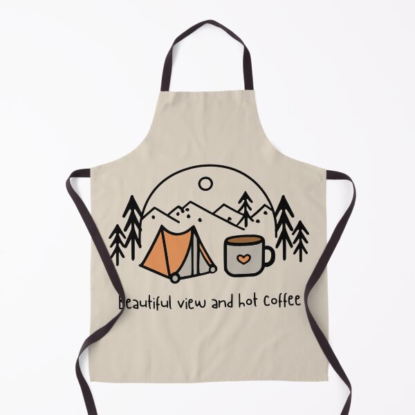 Artikelvorschau, Wunderschöne Aussicht und heißer Kaffee | Abenteuer Camping Natur | Geschenk für Camp Love entworfen und verkauft von WycWycCo.