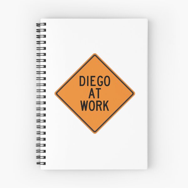 Item preview, Diego at Work Funny Personalized Warning Sign designed and sold by Wurmbone.