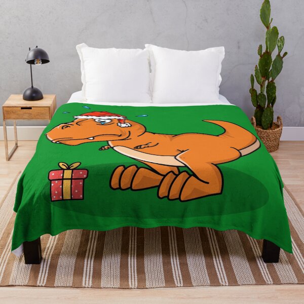 Item preview, Christmas T-rex Dinosaur can't open X-mas gifts designed and sold by messy-nessie.