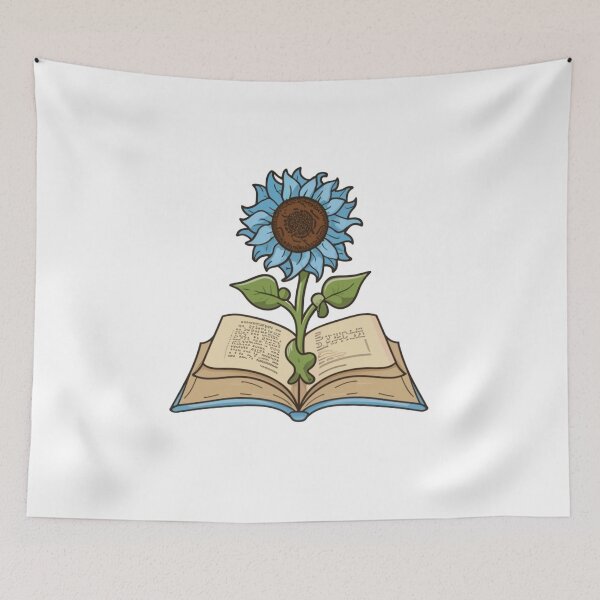 Item preview, Flowers Growing From Book | Special Blue Sunflower | Little Blue Flowers S designed and sold by CircinusStore.