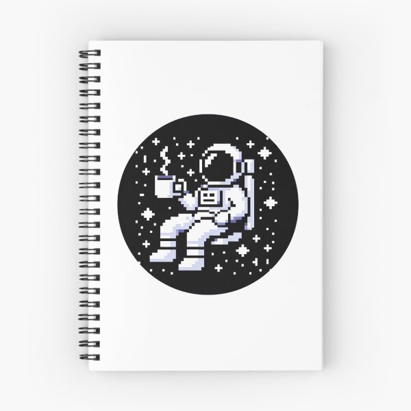 Item preview, Astronaut Sipping Coffee in the Cosmic Universe 8-Bit Pixel  designed and sold by PixelPunkster.