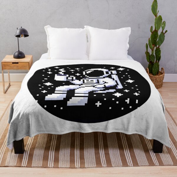 Item preview, Astronaut Sipping Coffee in the Cosmic Universe 8-Bit Pixel  designed and sold by PixelPunkster.