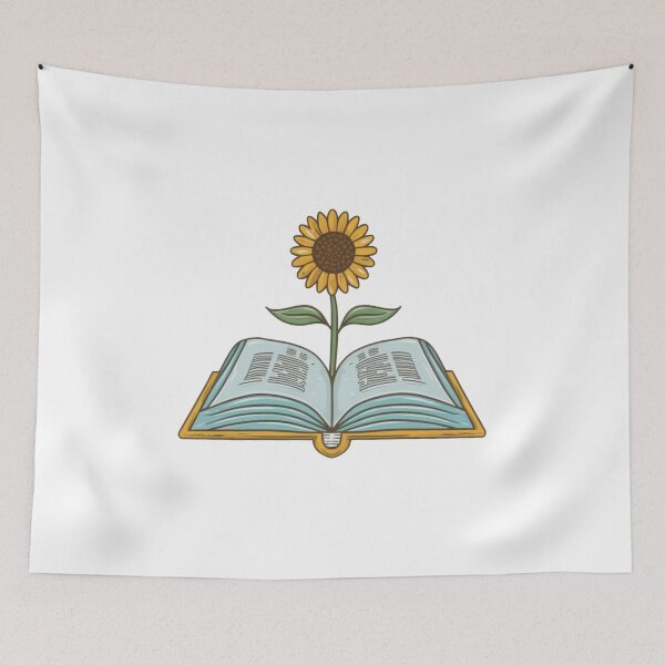 Item preview, Flowers Growing From Book | Special Sunflower designed and sold by CircinusStore.