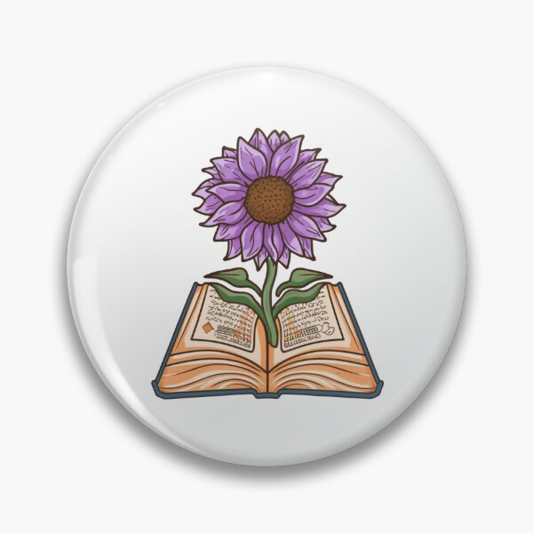 Item preview, Flowers Growing From Book | Special Violet Sunflower designed and sold by CircinusStore.