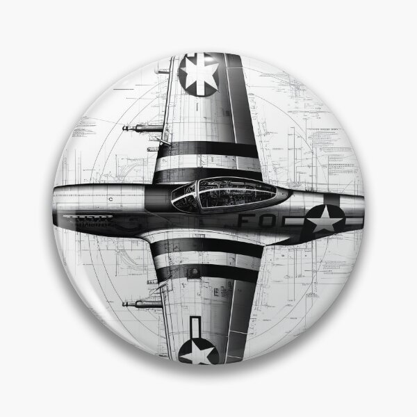 Item preview, Mustang P51 Plane Blueprint designed and sold by ClassicRetroism.
