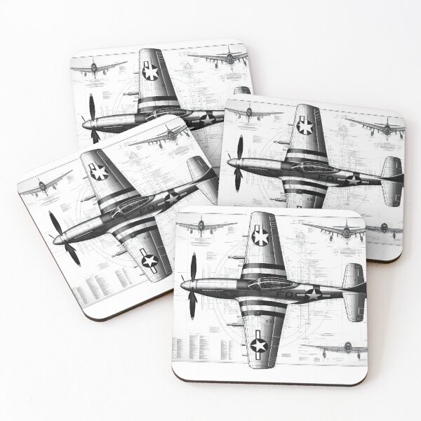 Item preview, Mustang P51 Plane Blueprint designed and sold by ClassicRetroism.