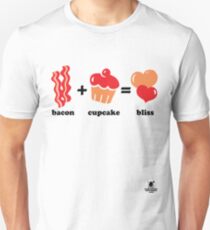 Bacon + Cupcake = Bliss Slim Fit T-Shirt