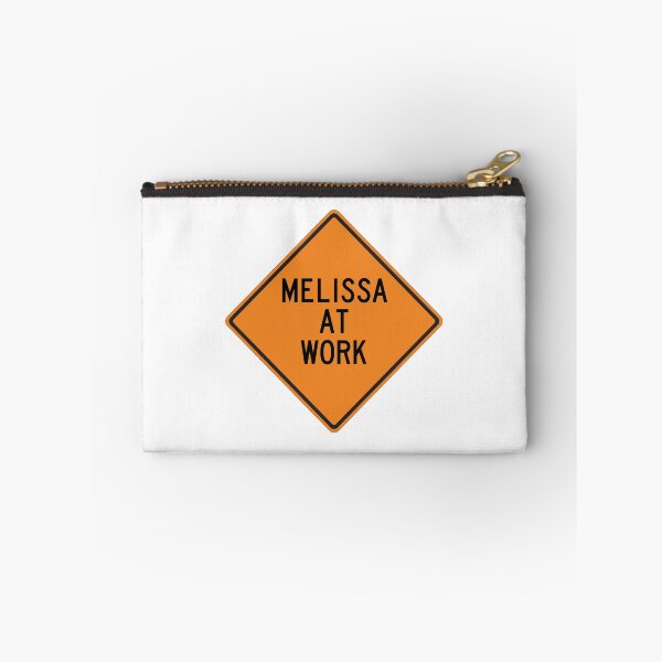 Item preview, Melissa at Work Funny Personalized Warning Sign designed and sold by Wurmbone.