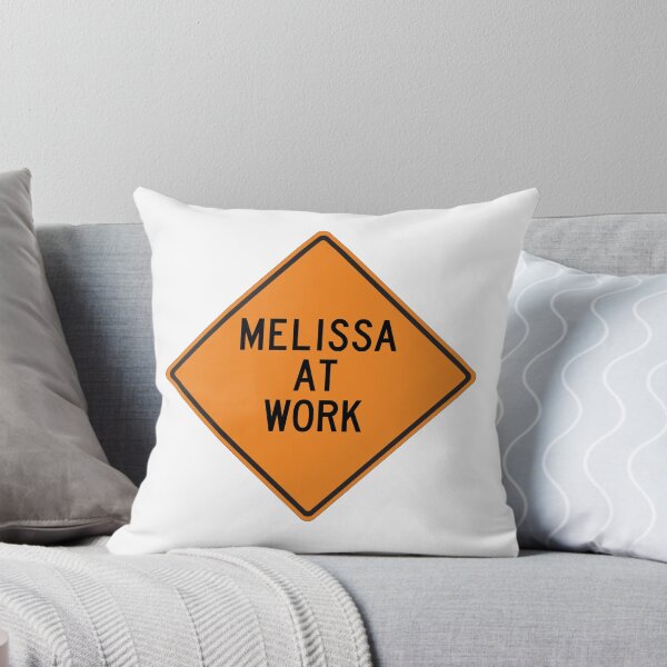 Item preview, Melissa at Work Funny Personalized Warning Sign designed and sold by Wurmbone.